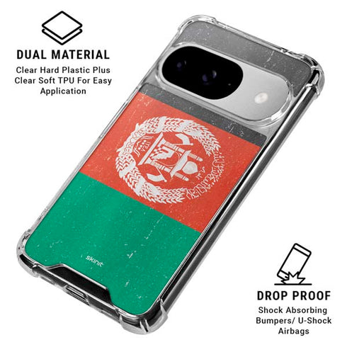 Afghanistan Flag Distressed Google Pixel 10 Clear Case
